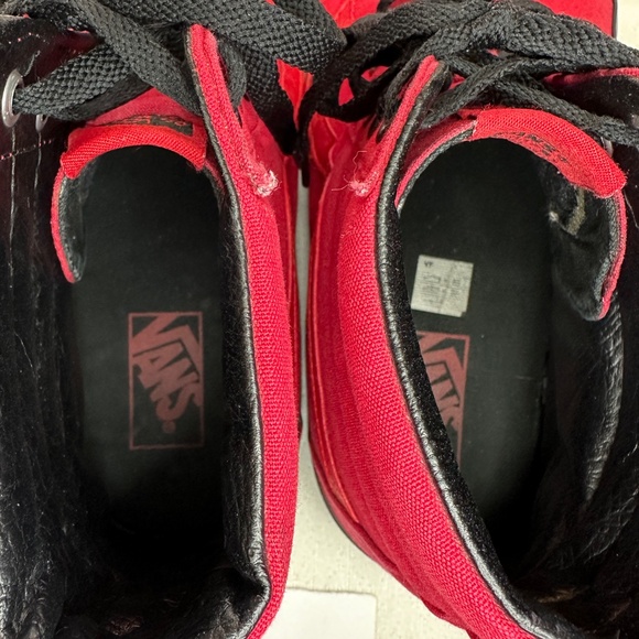 Vans Sk8 Hi Red Black Soles Men's 13 - Picture 4 of 8